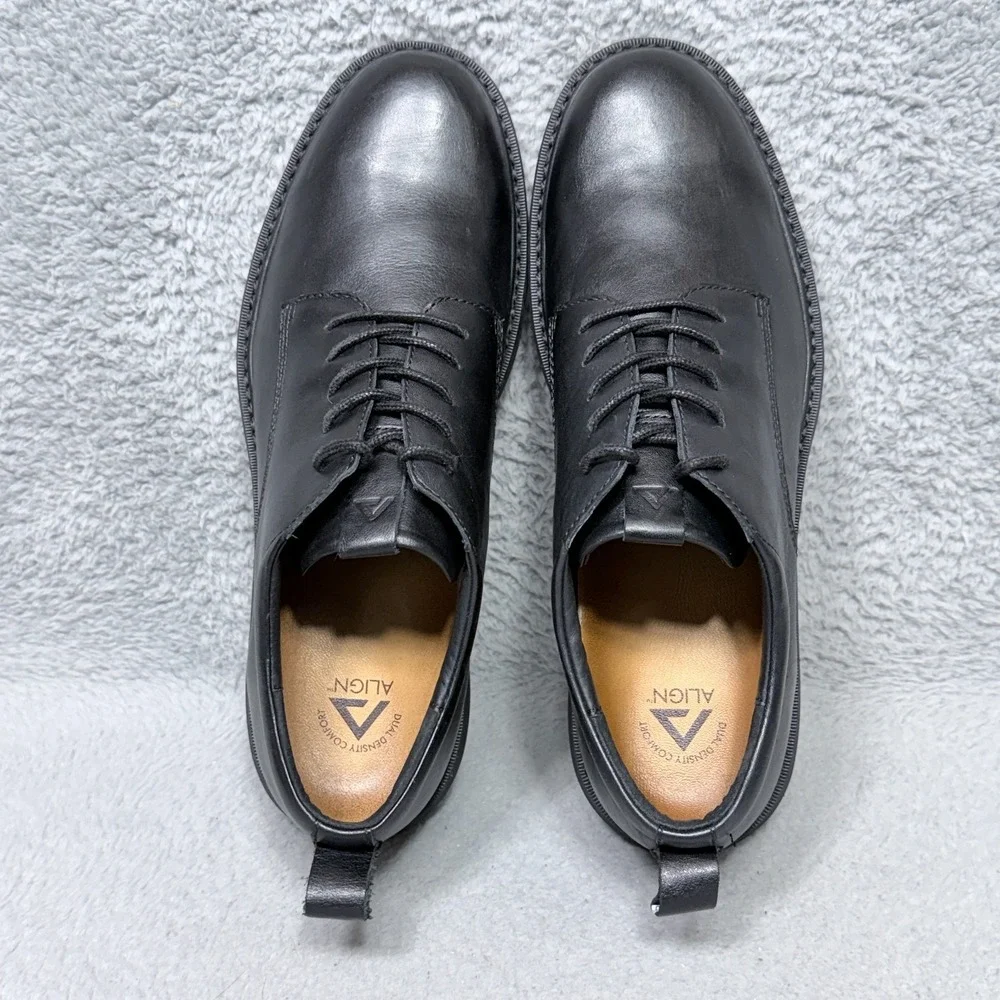 Align Atworth Plain Toe Oxford Mens Size 13 Shoes Black Leather AL0007201